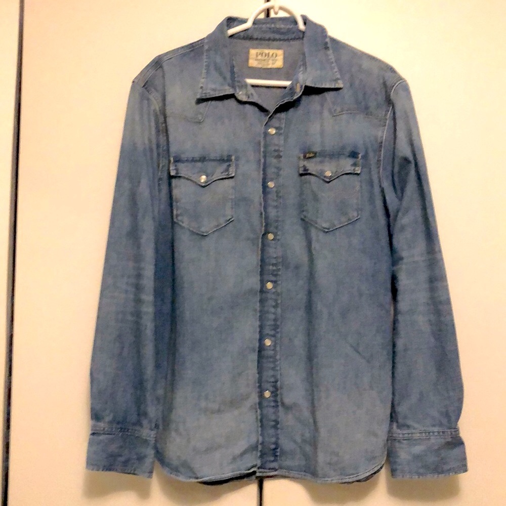 Polo Men’s Denim Shirt, large